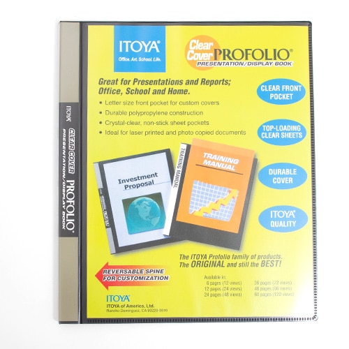 Itoya, Clear Cover, Art Profolio, Presentation, Display Book, 12 Count